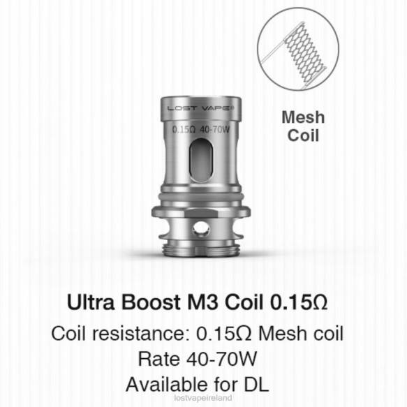 4042G348 Lost Vape Ultra Boost Coils (5-Pack) M3 V2 0.15ohm - Lost Vape price Ireland