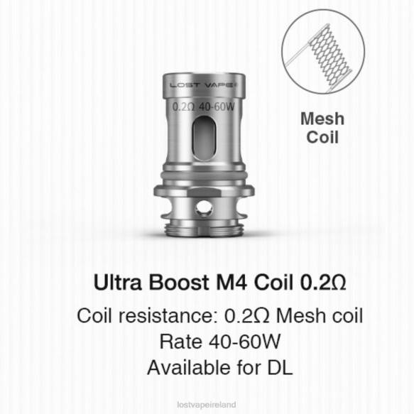 4042G349 Lost Vape Ultra Boost Coils (5-Pack) M4 V2 0.2ohm - Lost Vape review Ireland