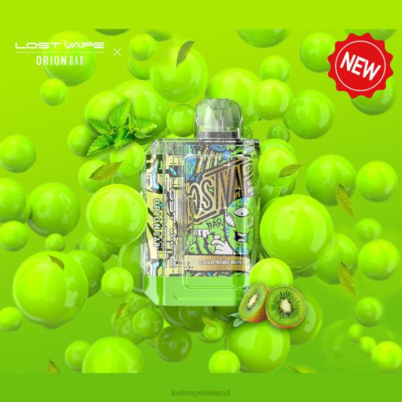 4042G89 Lost Vape Orion Bar Disposable | 7500 Puff | 18mL | 50mg Gold Kiwi Mint - Lost Vape review Ireland