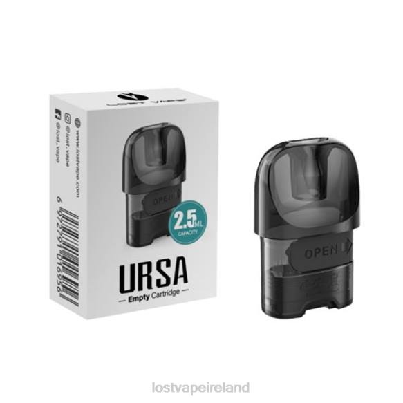 4042G215 Lost Vape URSA Replacement Pods Black (2ML Empty Pod Cartridge) - Lost Vape flavors Ireland